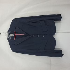 TRISTAN Charcoal Gray Lightweight Fitted Rayon Nylon Blend Blazer Jacket